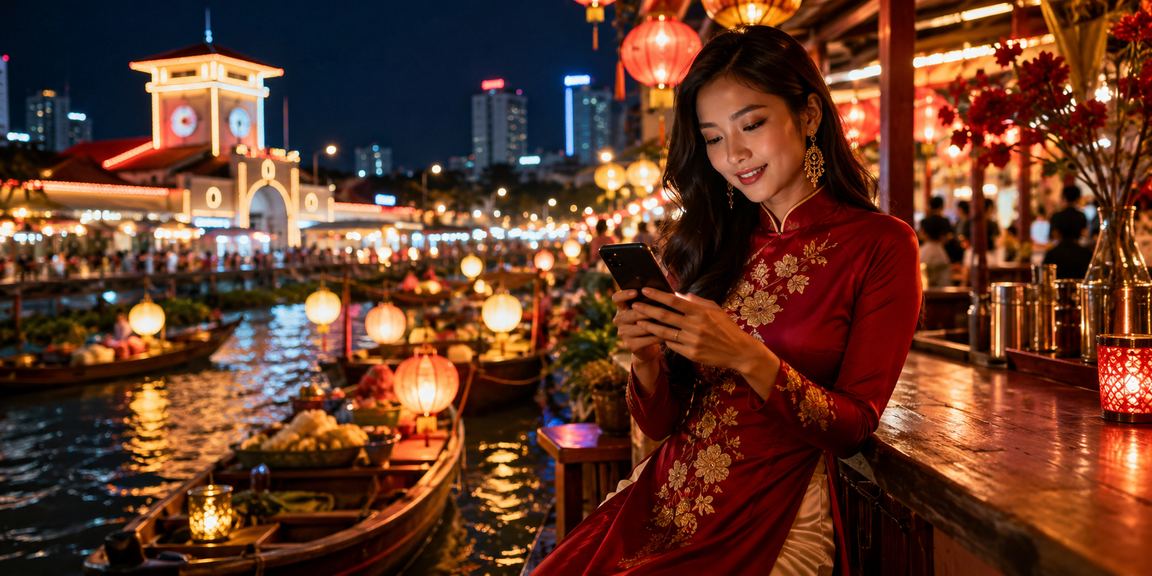 Người dùng TP.HCM đăng nhập k55s30 tại chợ đêm trên điện thoại