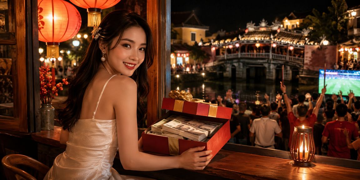 Người dùng thưởng thức cà phê tại Hội An và tìm hiểu về tiền thưởng casino trực tuyến
